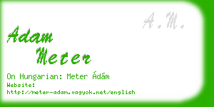 adam meter business card