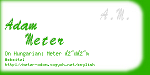 adam meter business card